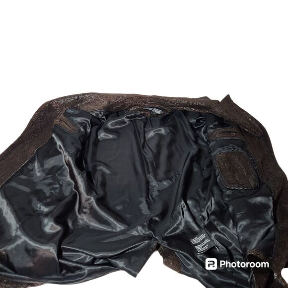 Stacy Adams Brown Textured Men's Jacket - Picture 4 of 8